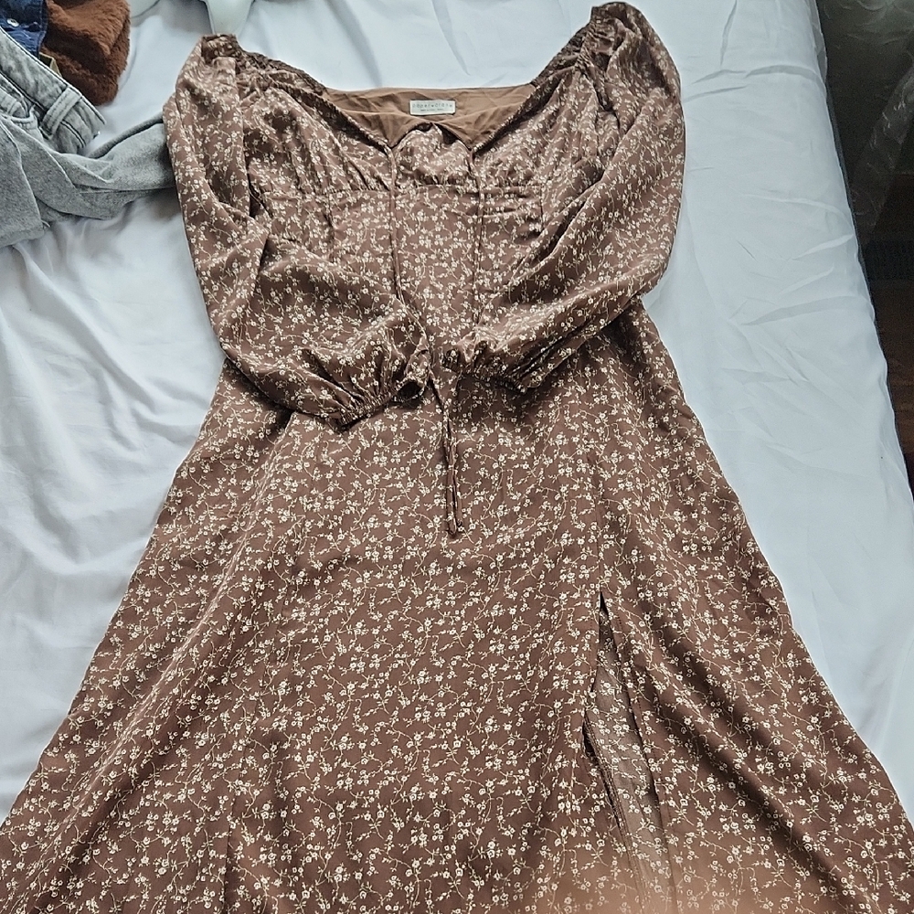 Floral Brown Dress